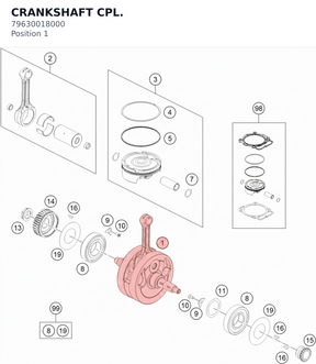 Diagram preview: CRANKSHAFT CPL. (79630018000)