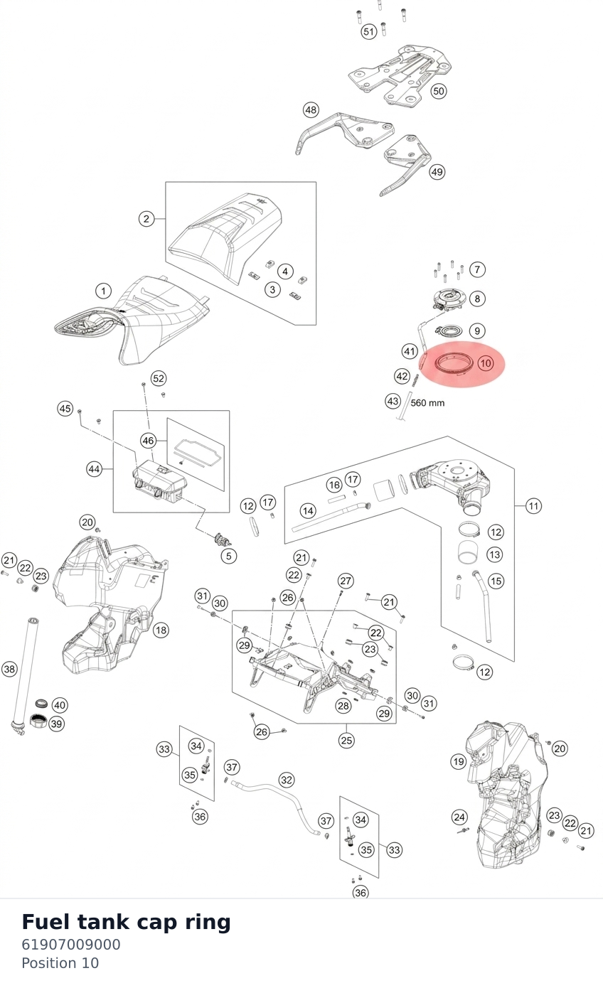 Diagram preview: Fuel tank cap ring (61907009000)