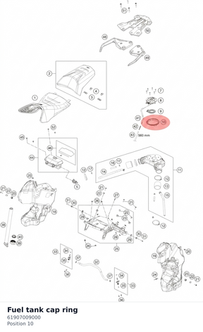 Diagram preview: Fuel tank cap ring (61907009000)