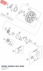 Diagram preview: WHEEL SPINDLE NUT, REAR (90210086000)