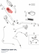 Diagram preview: THROTTLE GRIP CPL. (91202010044)