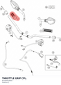 Diagram preview: THROTTLE GRIP CPL. (91202010044)