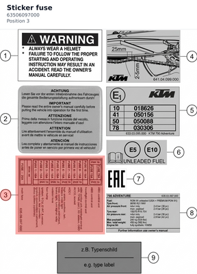 Diagram preview: Sticker fuse (63506097000)