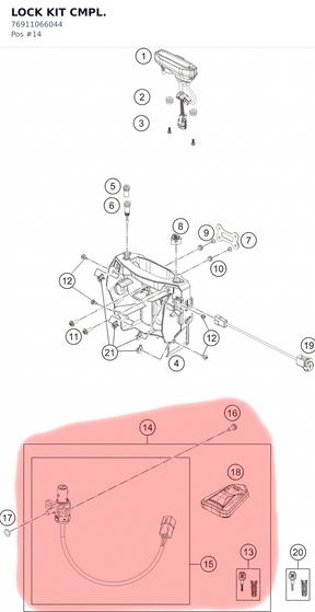 Diagram preview: LOCK KIT CMPL. (76911066044)