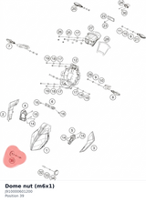 Diagram preview: Dome nut (m6x1) (J910000601200)