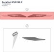 Diagram preview: Decal set 250 EXC-F (79708198004)