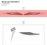 Diagram preview: Decal set 250 EXC-F (79708198004)