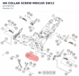 Diagram preview: HH COLLAR SCREW M8X105 SW12 (J027081053)