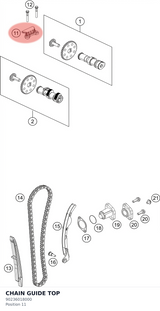Diagram preview: CHAIN GUIDE TOP (90236018000)