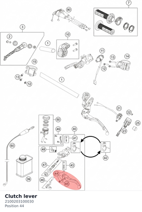Diagram preview: Clutch lever (2100203100030)