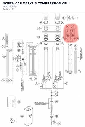 Diagram preview: SCREW CAP M51X1.5 COMPRESSION CPL. (48602028S3)