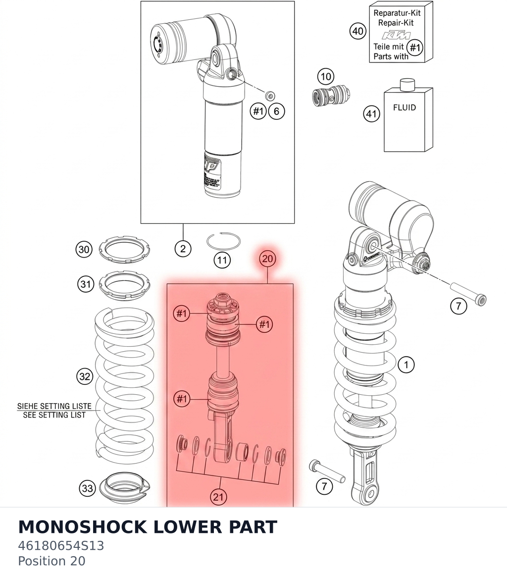 Diagram preview: MONOSHOCK LOWER PART (46180654S13)