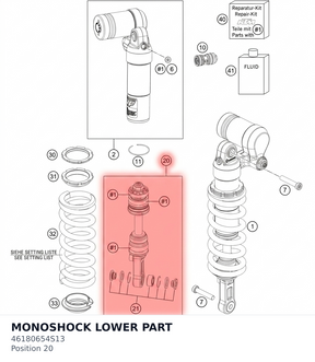 Diagram preview: MONOSHOCK LOWER PART (46180654S13)