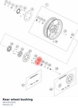 Diagram preview: Rear wheel bushing (96310013000)