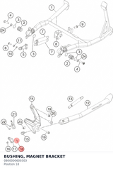 Diagram preview: BUSHING, MAGNET BRACKET (0800000600303)