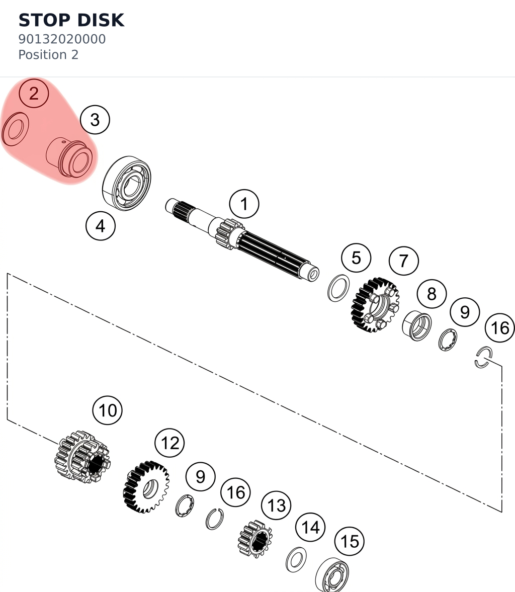 Diagram preview: STOP DISK (90132020000)