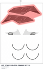 Diagram preview: KIT STICKER D-250 ORANGE MY23 (96208099200)