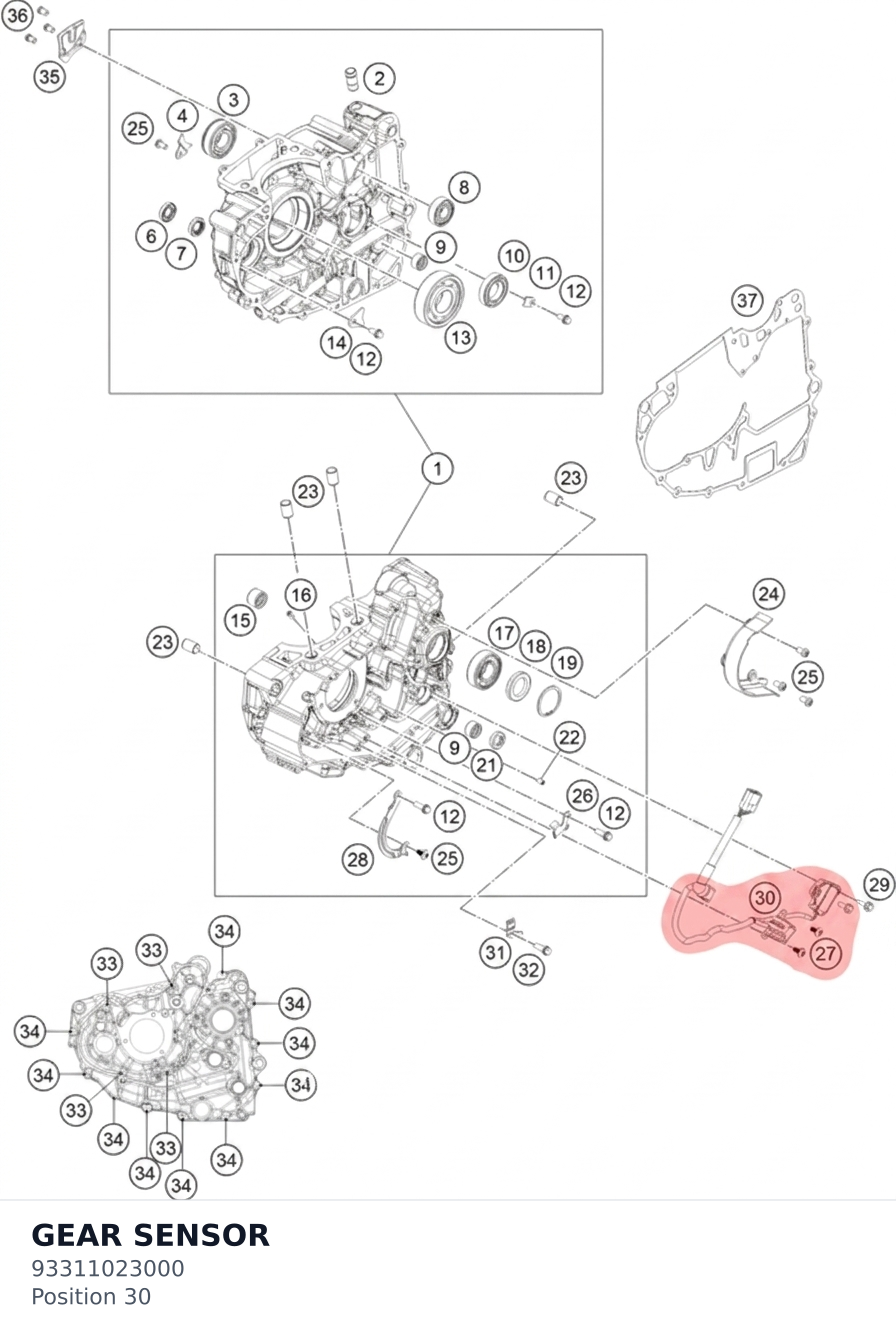 Diagram preview: GEAR SENSOR (93311023000)