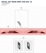 Diagram preview: DECAL SET REAR PART 200 EXC 15 (52308098600)