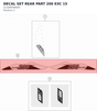 Diagram preview: DECAL SET REAR PART 200 EXC 15 (52308098600)