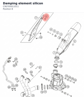 Diagram preview: Damping element silicon (C90705011011)