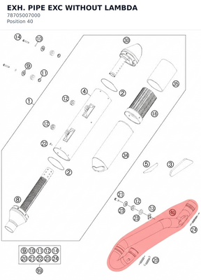 Diagram preview: EXH. PIPE EXC WITHOUT LAMBDA (78705007000)