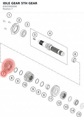 Diagram preview: IDLE GEAR 5TH GEAR (63633005000)
