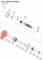 Diagram preview: IDLE GEAR 5TH GEAR (63633005000)