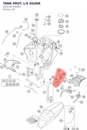 Diagram preview: TANK PROT. L/S SILVER (60307027000B1)