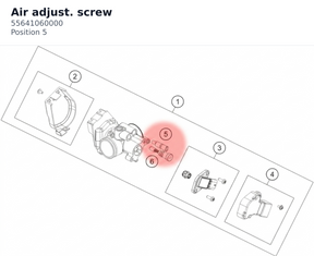 Diagram preview: Air adjust. screw (55641060000)