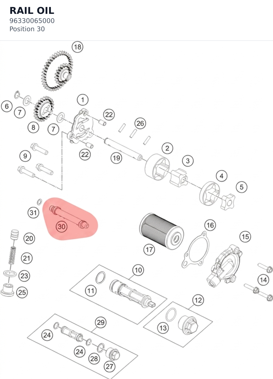 Diagram preview: RAIL OIL (96330065000)
