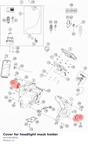 Diagram preview: Cover for headlight mask holder (60714010050)