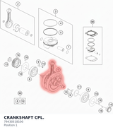 Diagram preview: CRANKSHAFT CPL. (79430518100)