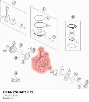 Diagram preview: CRANKSHAFT CPL. (79430518100)