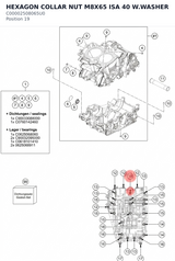 Diagram preview: HEXAGON COLLAR NUT M8X65 ISA 40 W.WASHER (C00002508065U0)
