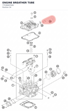 Diagram preview: ENGINE BREATHER TUBE (77538087000)