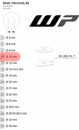 Diagram preview: Shim 10x13x0,30 (36120308)