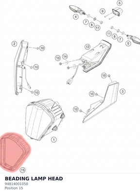 Diagram preview: BEADING LAMP HEAD (94814001050)