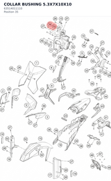 Diagram preview: COLLAR BUSHING 5.3X7X10X10 (63514011110)