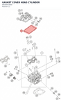 Diagram preview: GASKET COVER HEAD CYLINDER (96336053000)