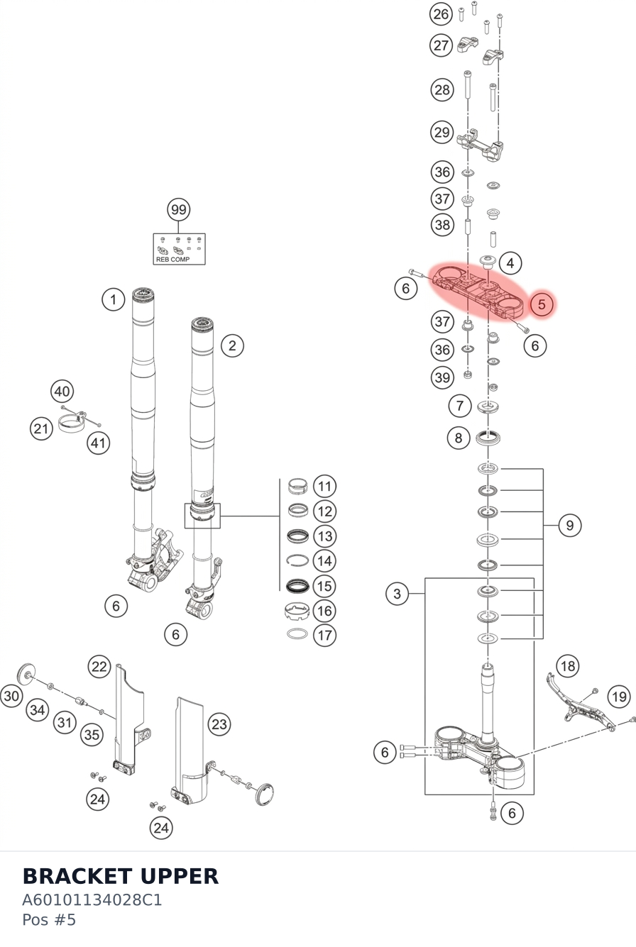 Diagram preview: BRACKET UPPER (A60101134028C1)