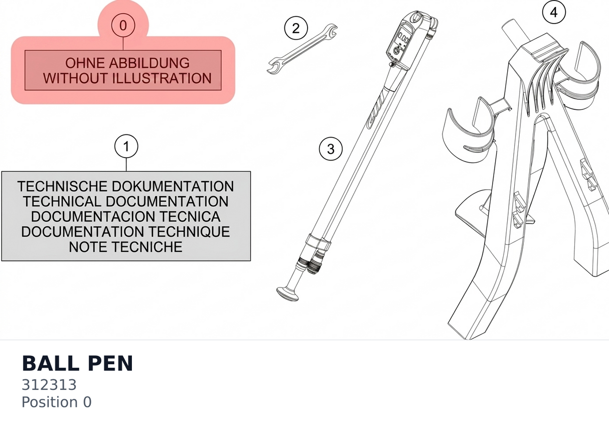 Diagram preview: BALL PEN (312313)