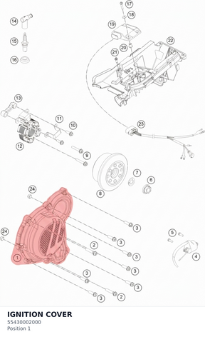 Diagram preview: IGNITION COVER (55430002000)