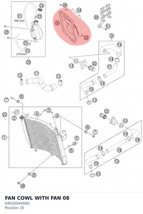 Diagram preview: FAN COWL WITH FAN           08 (69035044000)