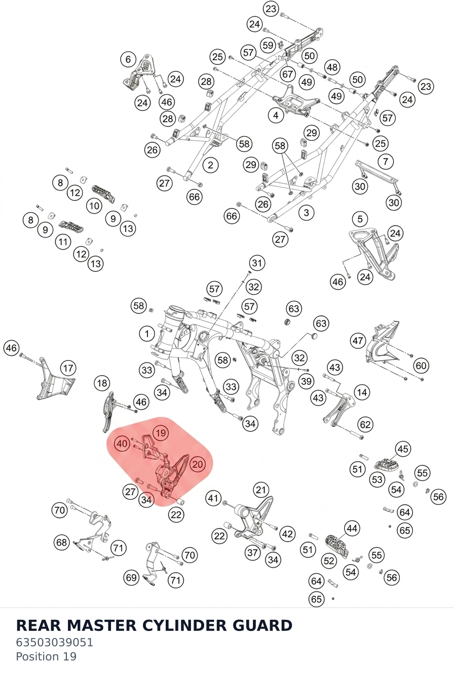 Diagram preview: REAR MASTER CYLINDER GUARD (63503039051)
