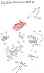 Diagram preview: Rear fairing, right dark galv. SD-GT 18 (61408041000KCA)