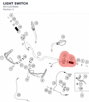 Diagram preview: LIGHT SWITCH (95711070000)