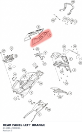 Diagram preview: REAR PANEL LEFT ORANGE (61408042000EBA)
