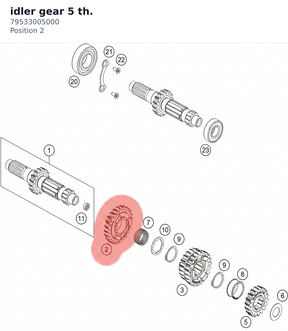 Diagram preview: idler gear 5 th. (79533005000)