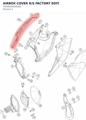 Diagram preview: AIRBOX COVER R/S FACTORY EDIT. (7900600400028A)